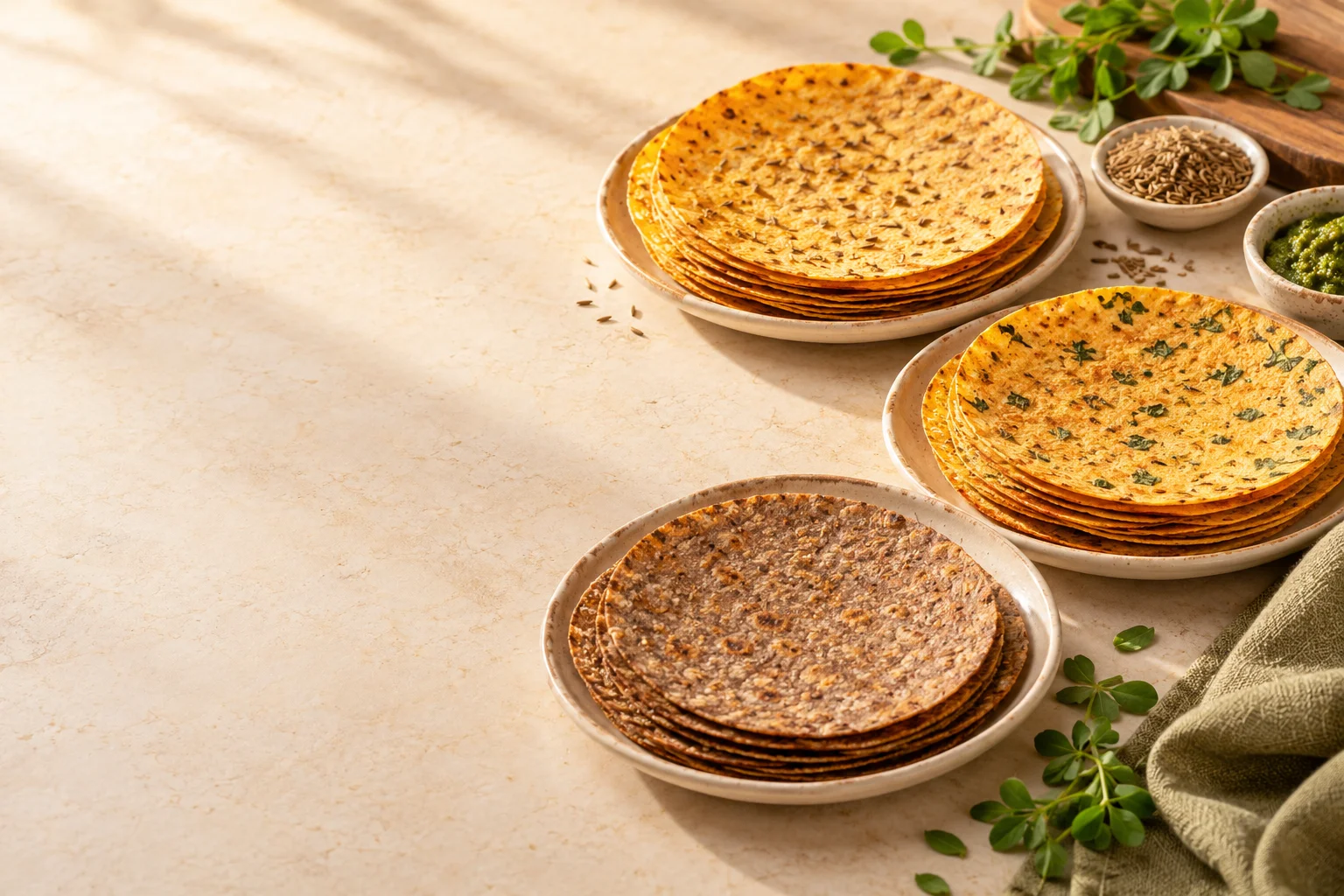 Mix it your way. Representative khakhra serving image